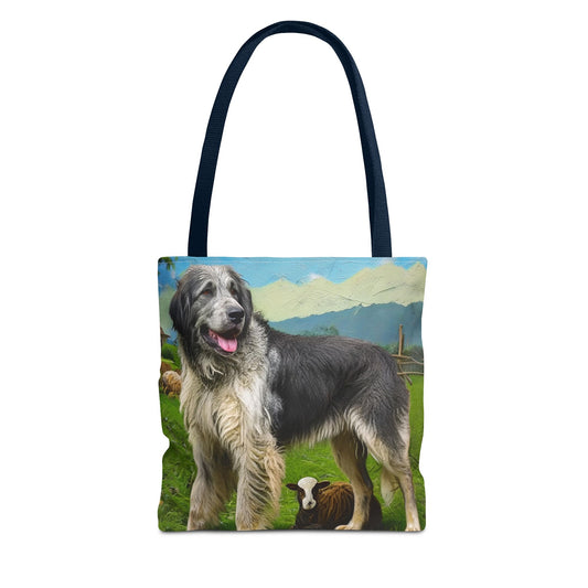 Romanian Carpathian Shepherd Polyester Tote Bag (AOP)