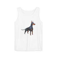 Doberman Pinscher Unisex Relaxed Fit Garment-Dyed Tank Top