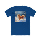 Finnish Spitz - Men's Fitted Cotton Crew Tee