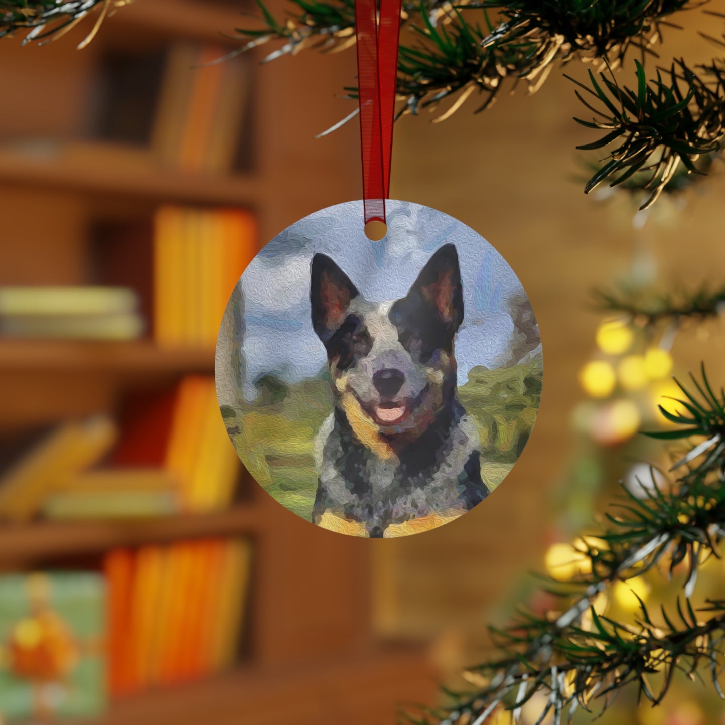Bailey - Blue Heeler Metal Ornament