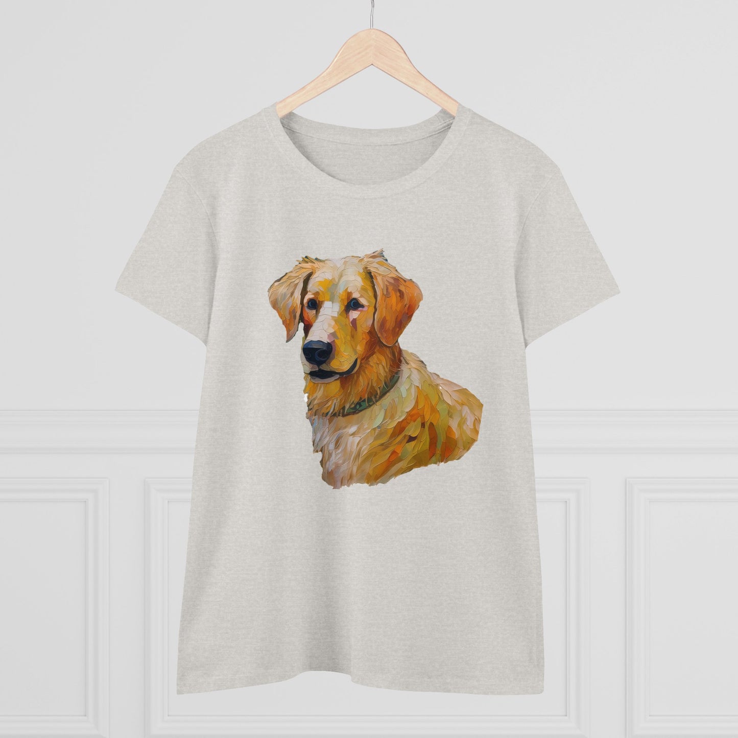 Golden Retriever Puppy Women's Midweight Cotton Tee