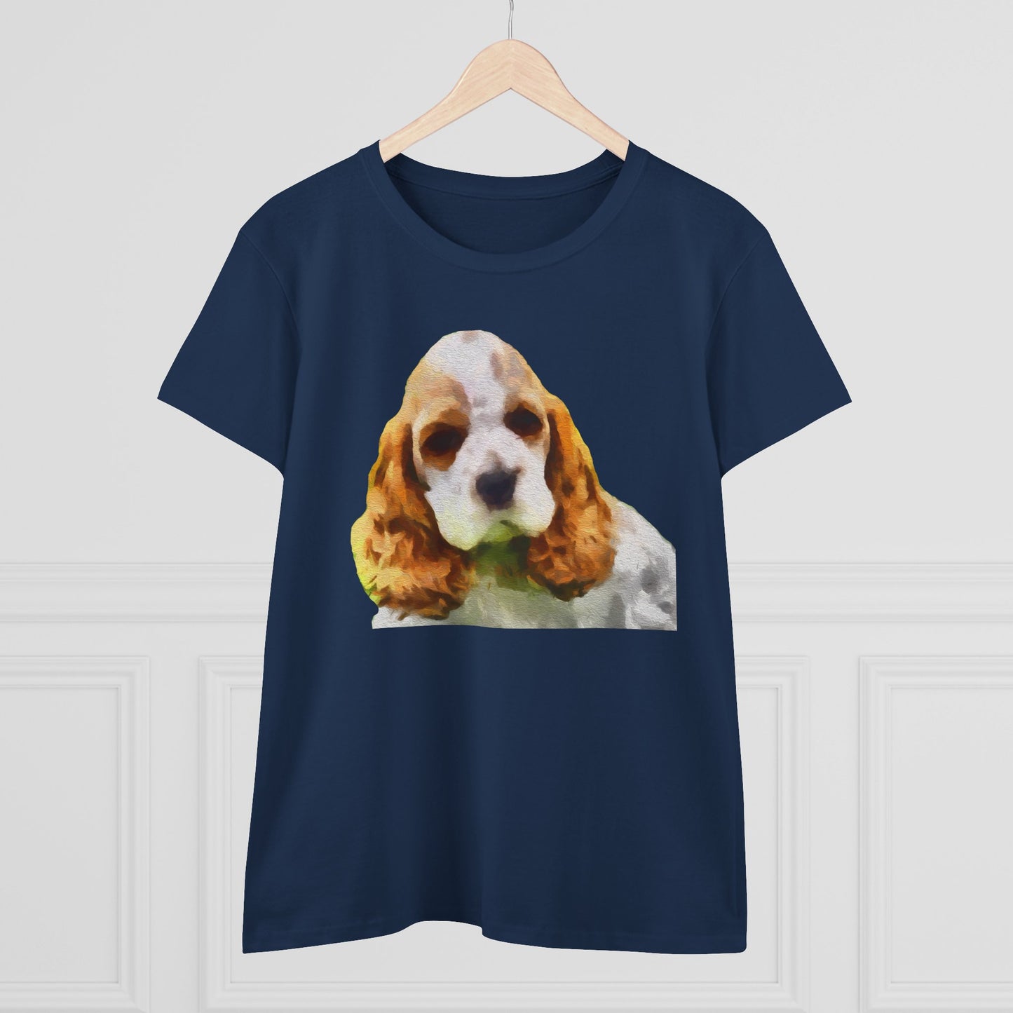 Cocker Spaniel 'Hogan' Women's Midweight Cotton Tee