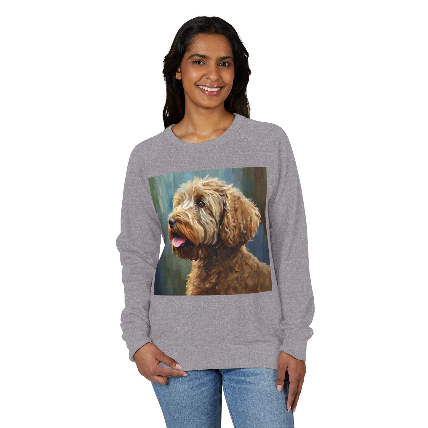 Labradoodle Unisex French Terry Raglan Crewneck