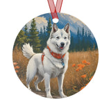 Yakutian Laika Christmas Tree Metal Ornaments