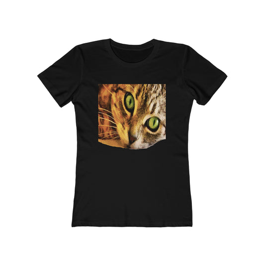 Wide-eye Cat - Women's Slim Fit Ringspun Cotton T-Shirt