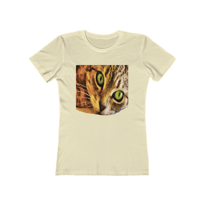 Wide-eye Cat - Women's Slim Fit Ringspun Cotton T-Shirt