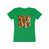 Wide-eye Cat - Women's Slim Fit Ringspun Cotton T-Shirt