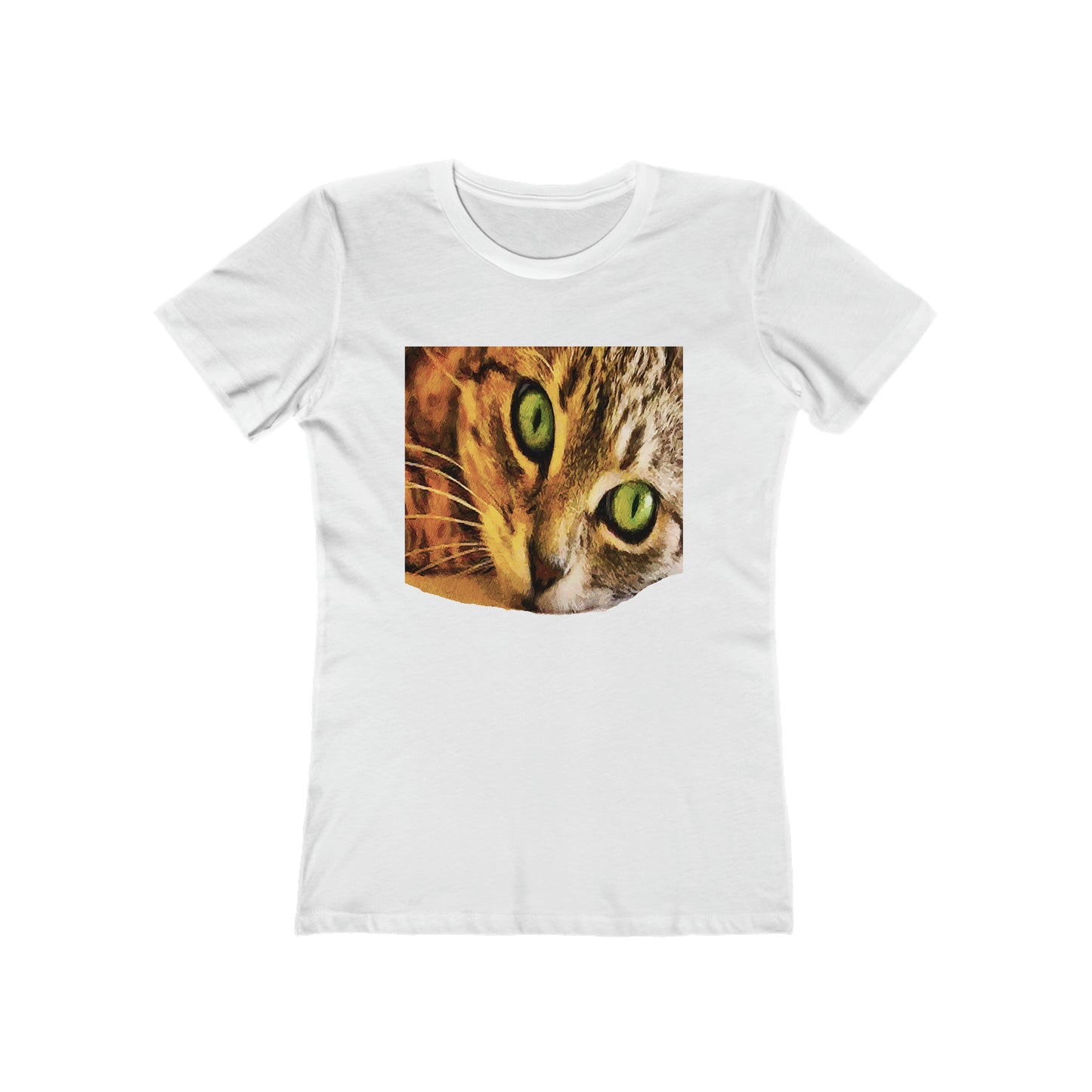 Wide-eye Cat - Women's Slim Fit Ringspun Cotton T-Shirt