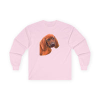 Redbone Coonhound - Unisex Cotton Long Sleeve Tee