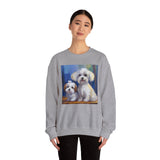 Maltese Dogs Unisex 50/50 Crewneck Sweatshirt