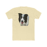 Border Collie 'Archie' Men's Fitted Cotton Crew Tee