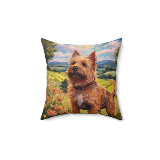 Nova Scotia Duck Tolling Retriever Spun Polyester Throw Pillow