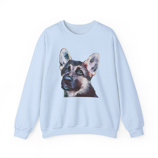 German Shepherd 'Sly' Unisex 50/50 Crewneck Sweatshirt