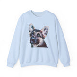 German Shepherd 'Sly' Unisex 50/50 Crewneck Sweatshirt