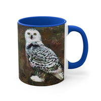 Snowy White Owl Accent Coffee Mug, 11oz