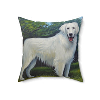 Slovensky Cuvac Spun Polyester Throw Pillow