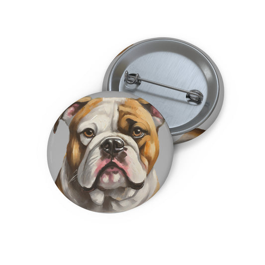American Bulldog Metal Pinback Buttons: Artistry in Accessory
