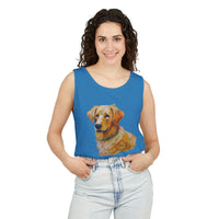 Golden Retriever Puppy - Unisex Relaxed Fit Garment-Dyed Tank Top