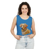 Golden Retriever Puppy - Unisex Relaxed Fit Garment-Dyed Tank Top