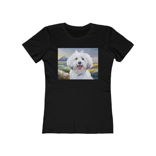 Coton de Tulear Women's Slim Fitted Ringspun Cotton Tee