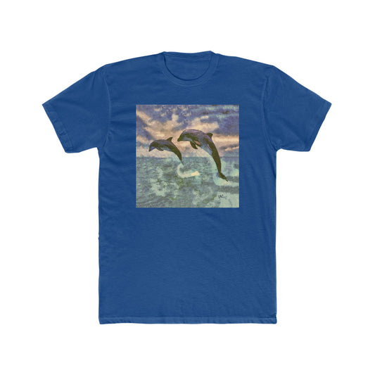Dolphins 'Flip & FLop' --  Men's Fitted Cotton Crew Tee