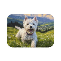 Enchanting Westie Artistic Painting Bathroom Rug Mat