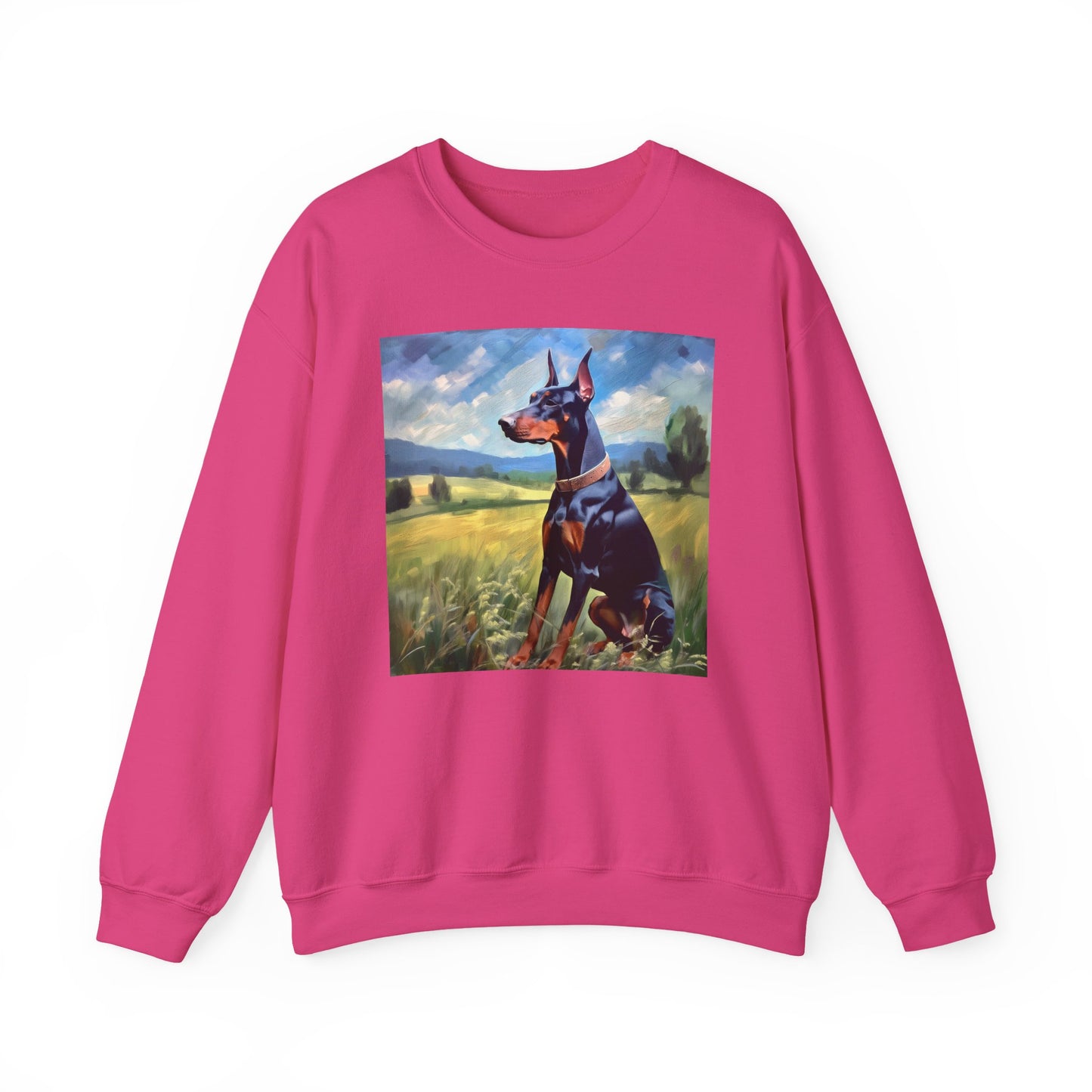 Doberman Pinscher Unisex 50/50 Crewneck Sweatshirt