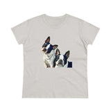 "Skipper & Dee Dee Boston Terrier Women's Midweight Cotton Tee"