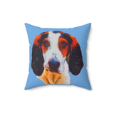 Treeing Walker Coonhound Spun Polyester Throw Pillow