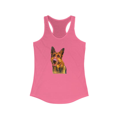 Bayli the Brilliant: Women's Racerback Tank Celebrating German Shepherds