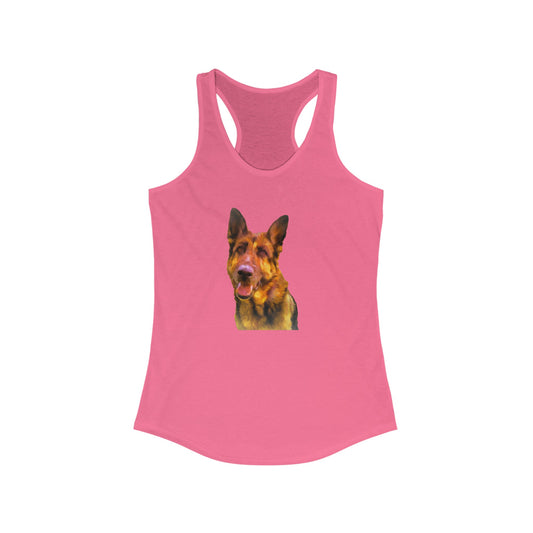 Bayli the Brilliant: Women's Racerback Tank Celebrating German Shepherds
