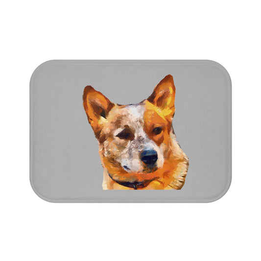 Whimsical Red Heeler - Australian Cattle Dog Premium Bathroom Rug Mat