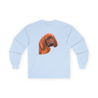 Redbone Coonhound - Unisex Cotton Long Sleeve Tee