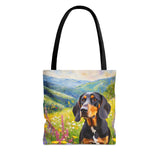 Black & Tan Coonhound  -  Tote Bag