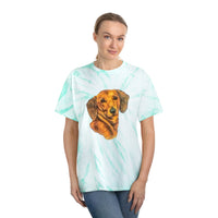 Dachshund 'Doxie 1' Unisex Cotton Tie-Dye Tee, Cyclone