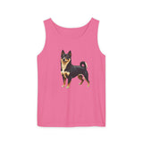 Black & Tan Shiba Inu  -  Unisex  Relaxed Fit Garment-Dyed Tank Top