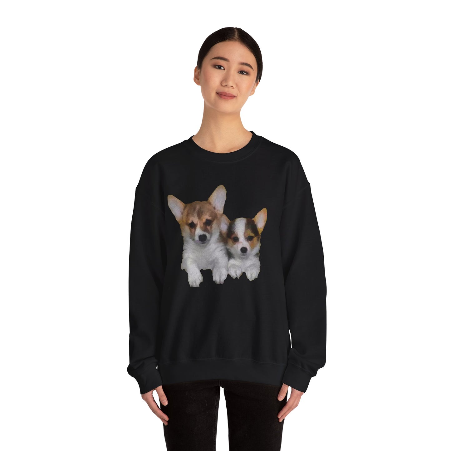 Welsh Corgi 'Cousins' Unisex 50/50 Crewneck Sweatshirt by DoggyLips™