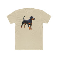 Deutscher Jagdterrier - Men's Fitted Cotton Crew Tee