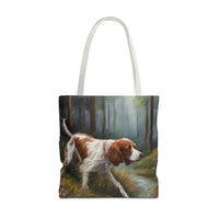 Irish Red & White Setter Polyester Tote Bag (AOP)