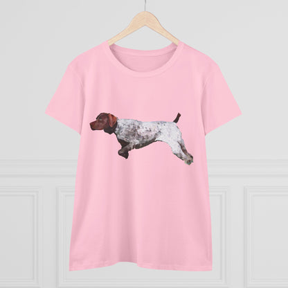 On Point Women's Midweight Cotton Tee for German Shorthaired Pointers