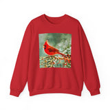 Winter Cardinal Unisex 50/50 Crewneck Sweatshirt