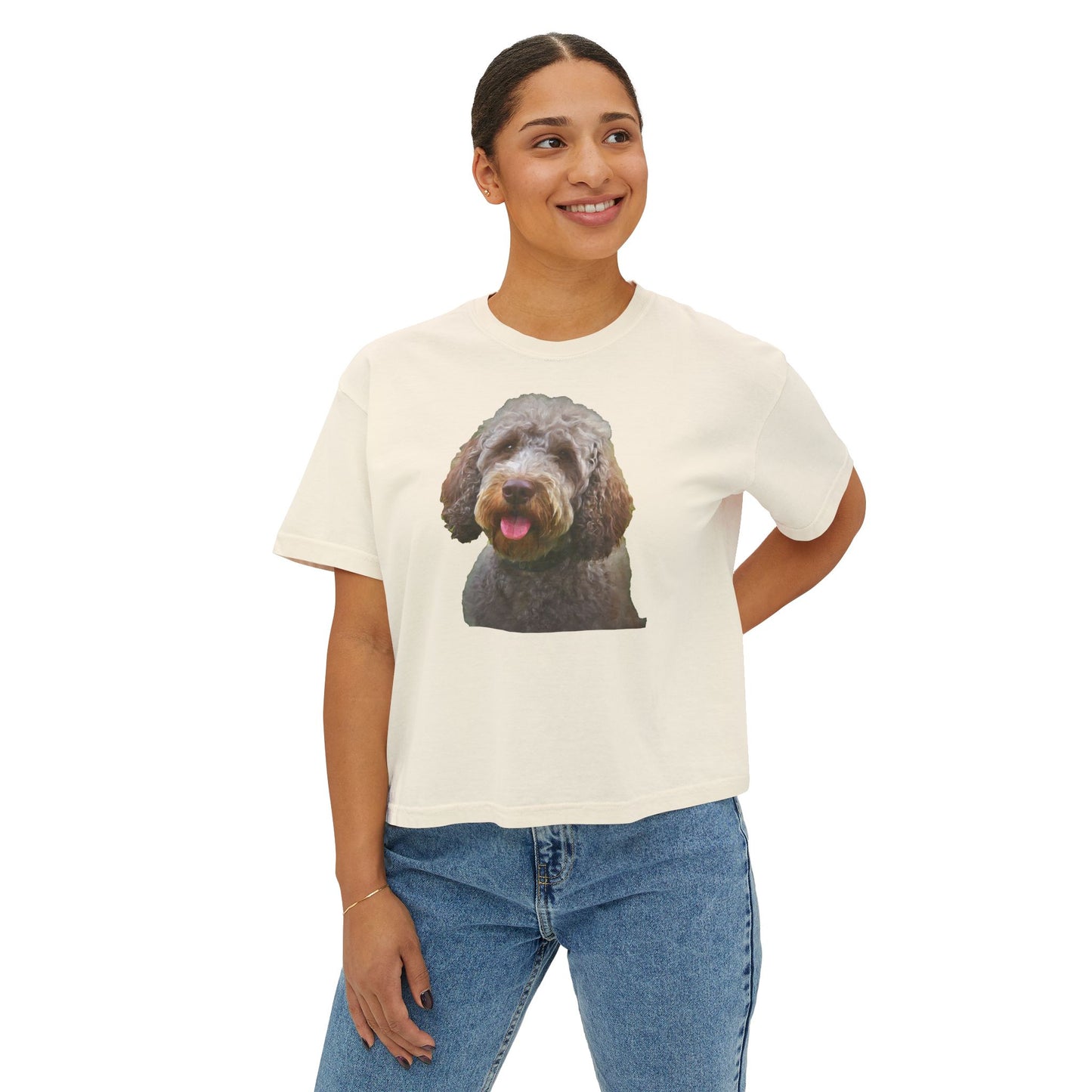 Lagotto Romagnolo 'Italian Truffle Dog' Women's Boxy Tee
