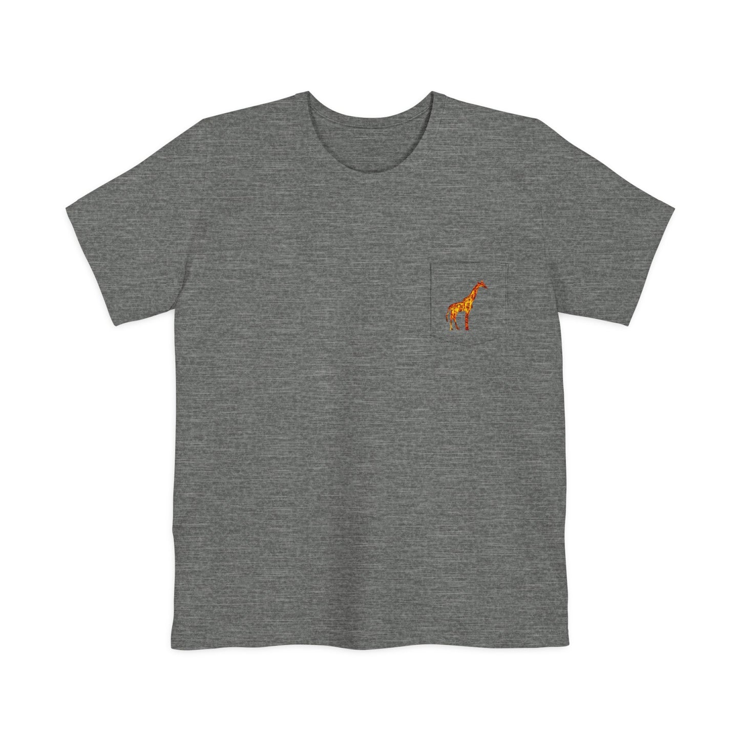 Giraffe Unisex Cotton Pocket T-shirt