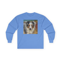 Australian Shepherd 'Zack' Unisex Cotton Long Sleeve Tee