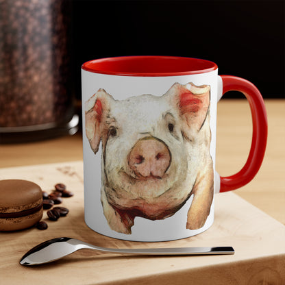 Pig 'Petunia' Accent Coffee Mug, 11oz