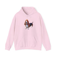 Basset Hound  --  Unisex 50/50 Hooded Sweatshirt