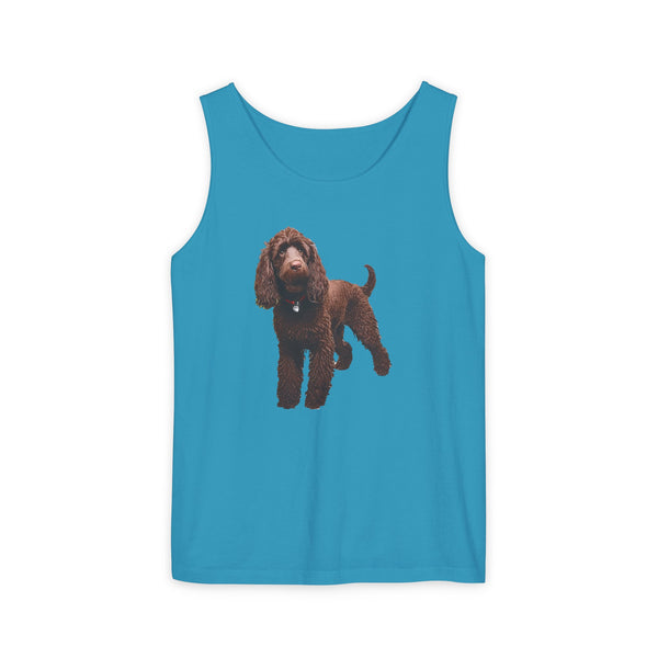 Artistic Irish Water Spaniel Unisex Relaxed Fit Garment-Dyed Tank Top