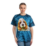 Cocker Spaniel 'Hogan' Tie-Dye Tee, Crystal by DoggyLips™