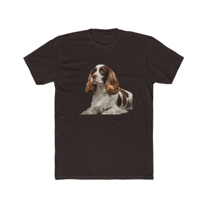 French Spaniel Men's Fitted Cotton Crew Tee