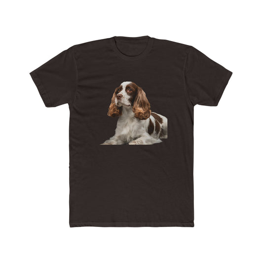 French Spaniel Men's Fitted Cotton Crew Tee